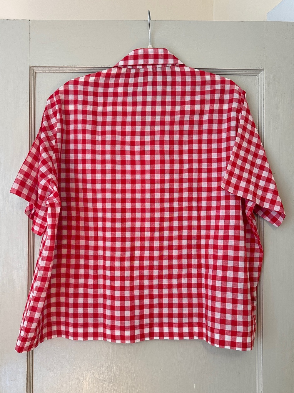 Runaway Bicycle Jon Shirt in Red Checks - Picture 3 of 3